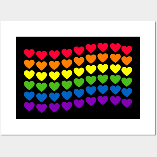 LGBTQ Hearts Flag Posters and Art